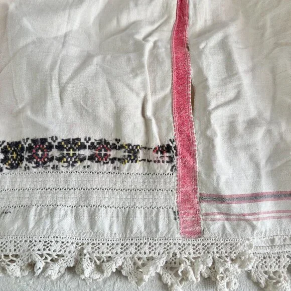 Romanian Homespun Linen Handmade Folk Petticoat - Picture 10 of 16